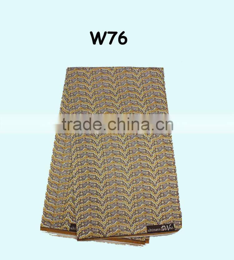 wholesale cotton african real wax fabric for dress W76