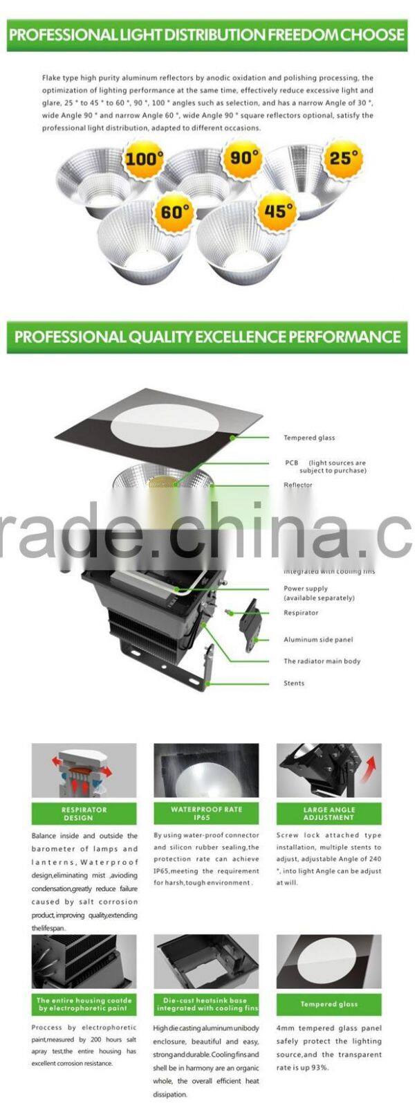high power excellent design waterproof 500w led floodlight for tennis court light