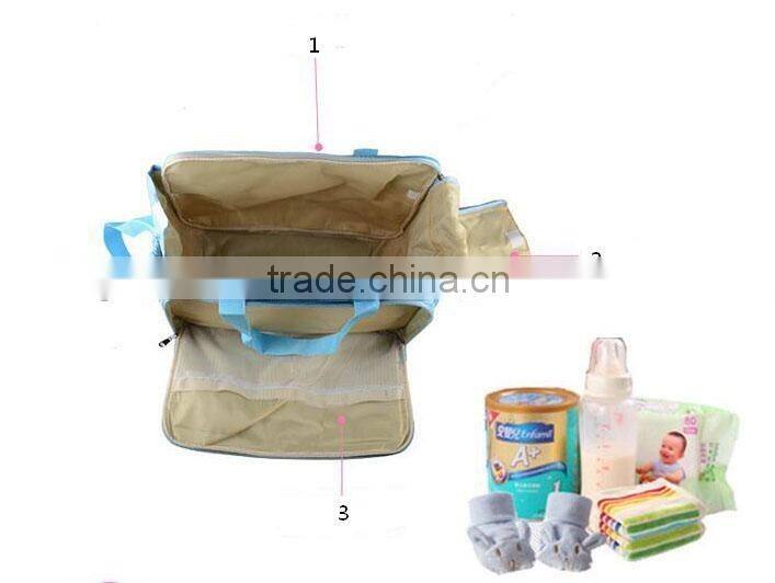 High quality large functional mommy bag cute baby diaper bag