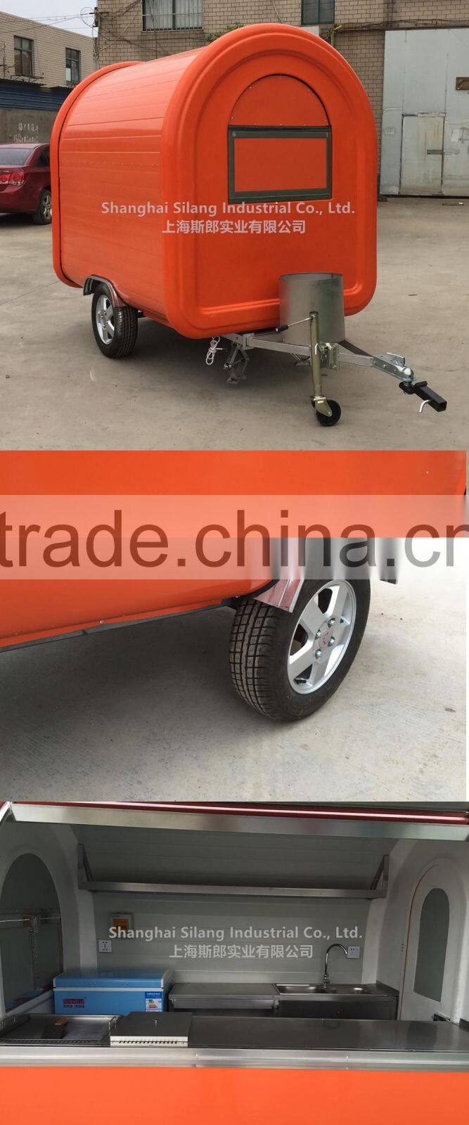 Orange 7.6*5.5ft Newest Food Trailer Food cooking van/Food Van Takeaway Trailer food cart price China's outstanding manufacturi