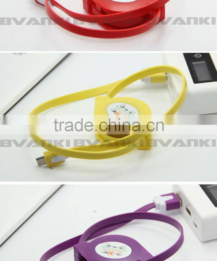 2016 new premium high quality retractable micro usb data cable sync data and charging usb cable for samsung and iPhone 6s/6splus