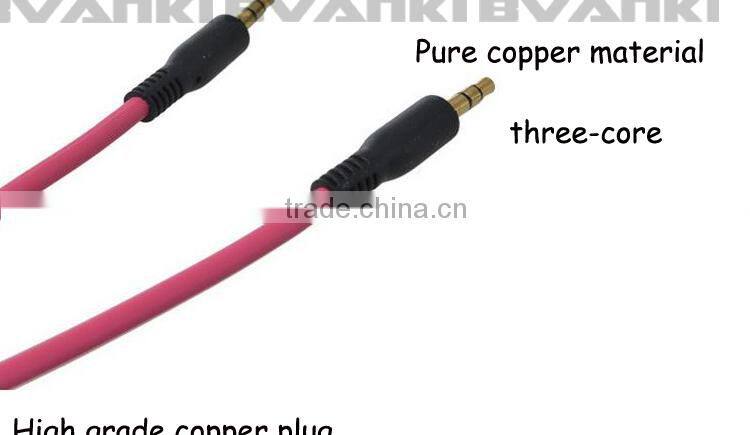 3.5mm Stereo Audio Cable - Step Down Design accommodates SmartPhones and MP3 cases 3.5mm M To M Audio Cable Cord Flat Stereo Cab