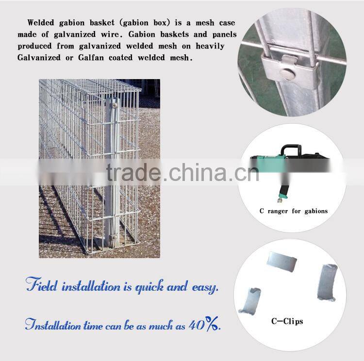 2016 gabion basket /retaining wall design/dimensions sizes for hot sale