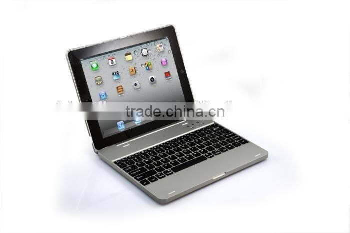 Power bank wireless Bluetooth keyboard case for iPad234 with 4000mah battery,rechargable folio calmshell Bluetooth keyboard
