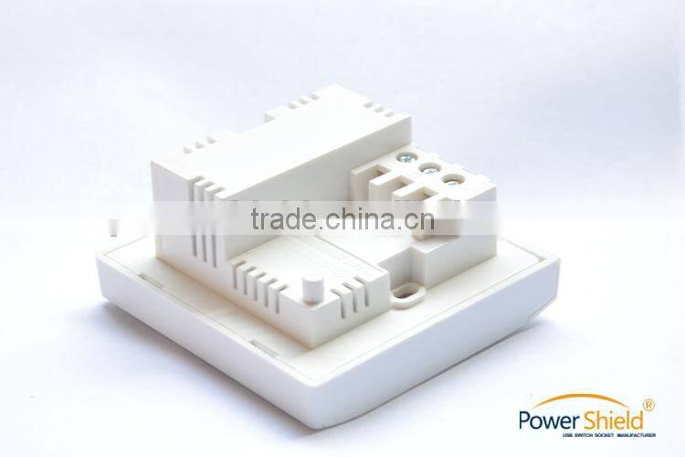 2015 latest Type A/B America 1 AC power jack outlet + 2 DC USB wall Socket 5V / 4.8A UL FCC ETL