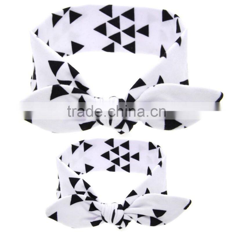 Hot-sale mommy baby knotted turban headband head wraps mommy and baby headbands for hair accessories polka dot headwear wh-1737