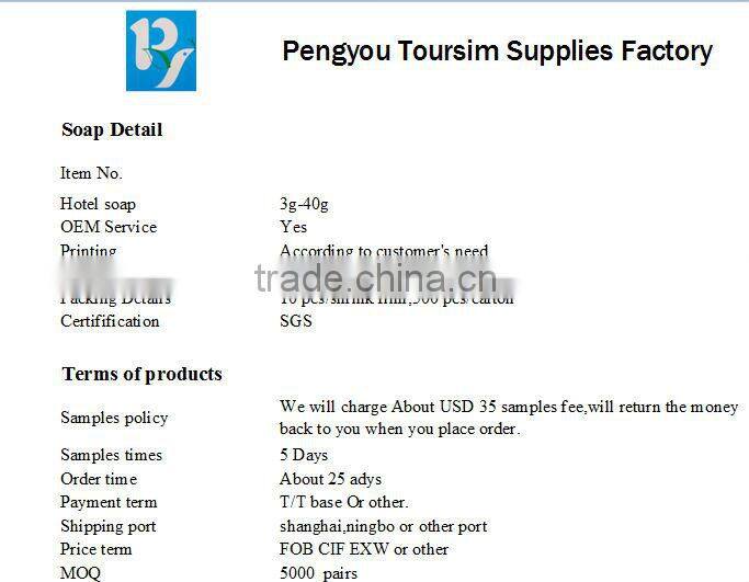 various styles of hotel soap best selling Olive oil soap