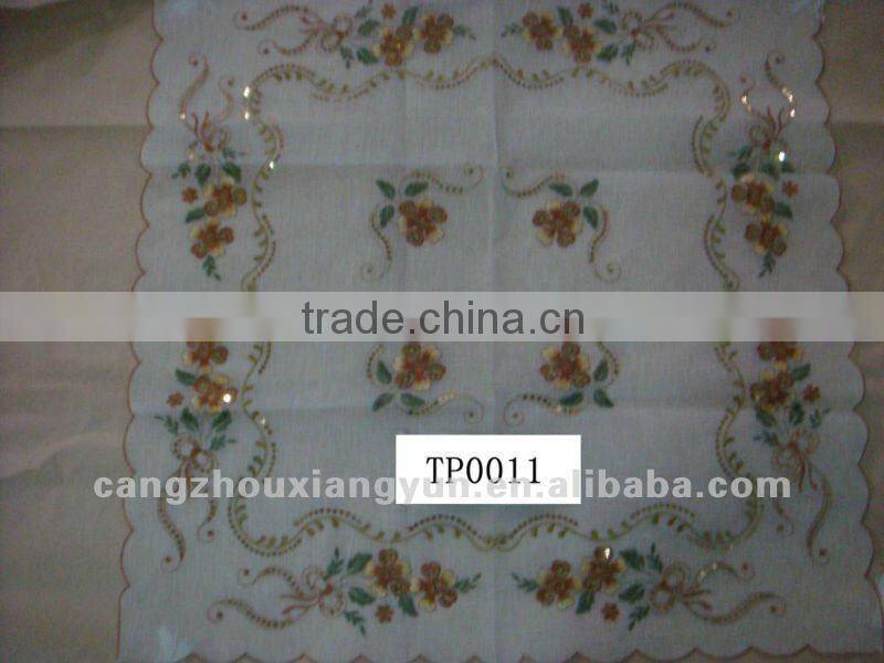 Wholesale Embroidery Design Sequin Paillette table clothFabric