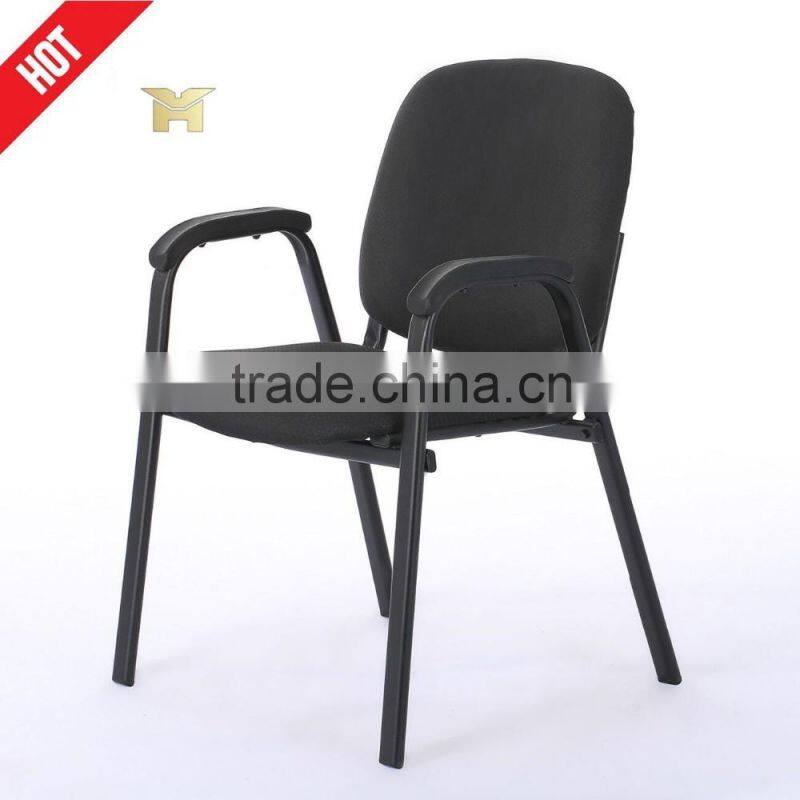 Reasonable priced Commercial Furniture Stackable Black Fabric conference chair/ theatre chair