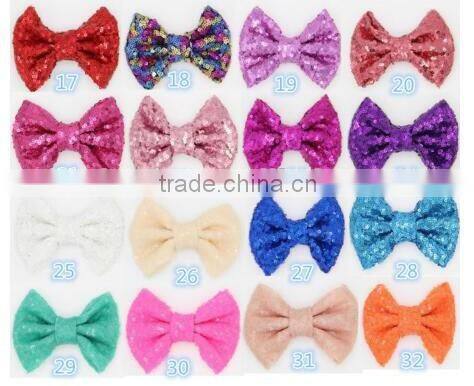 4" Neon color sequin bows, large sequin bows