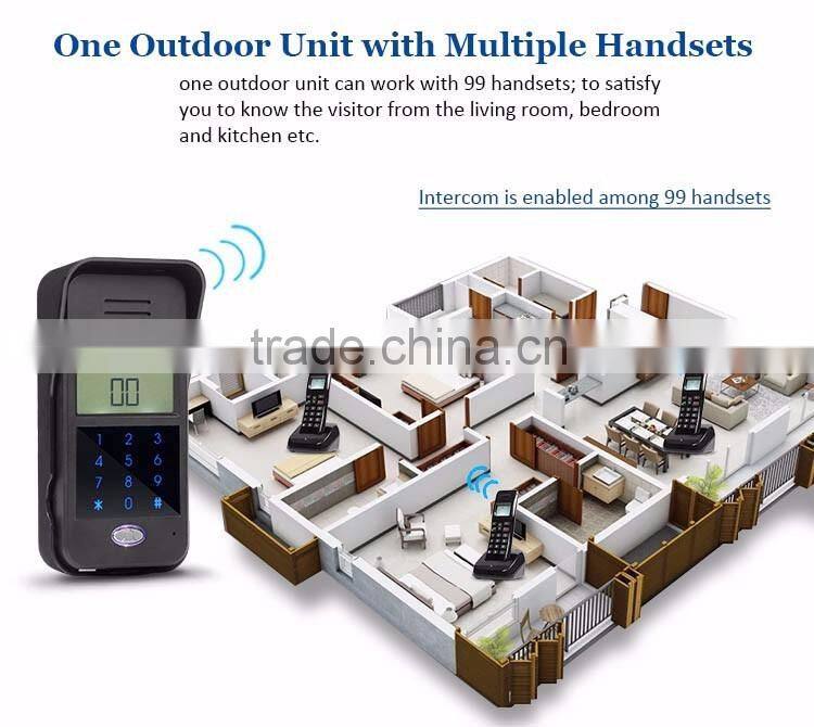 2.4G Wireless Audio Door Phone For Villa with control of electromagnetic lock