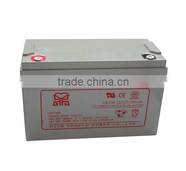 Factory Price DEEP CYCLE 12v 100ah battery VRLA GEL UPS battery