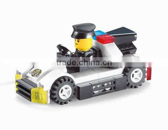 Factory price ABS 56pcs mini Police Block car