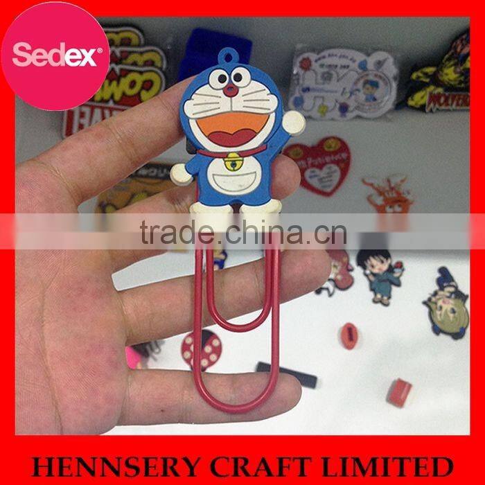 Cute cartoon silicone animal soft pvc paper clip