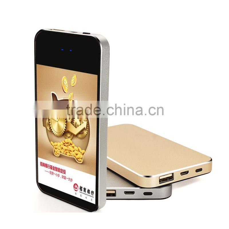 new products 2016 universal power bank charger 4000mah slim advertising power bank