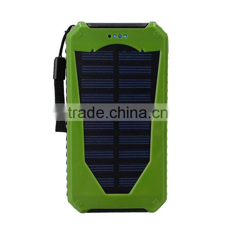 Unique design slim portable usb solar charger 8000mah