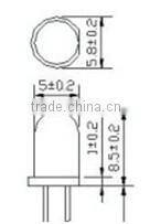 Blue LED 5MM Round With Domed Top Light Emitting Diode ( Lens Blue )