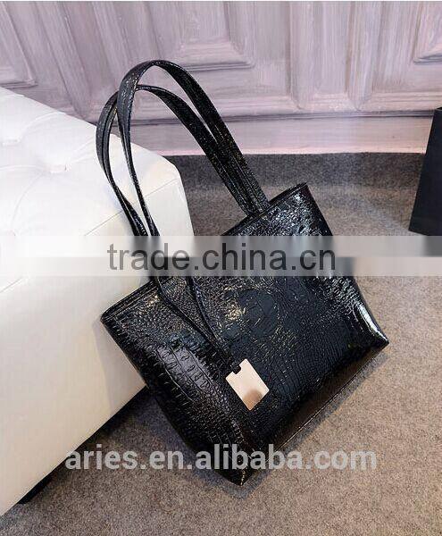 new 2015 Selling Women PU Leather Handbag,Tote Shoulder Bags large capacity PU weave bags fashion design