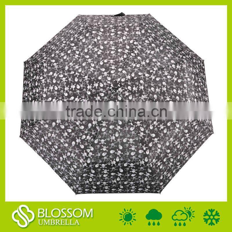 Fancy umbrella,skull umbrella,foldable umbrella