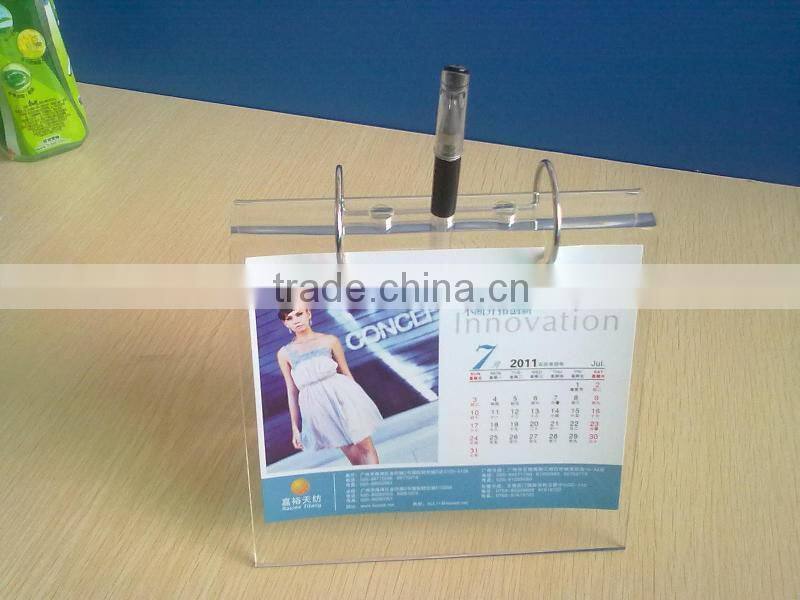 Fancy spiral China creative calendar printing for desk standing