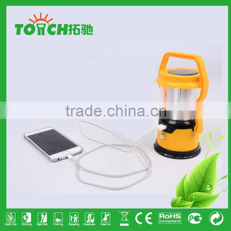 Top quality super bright Solar lantern caming light orange color Lantern Lights LED Lantern Rechargeable Light Camping Lamp
