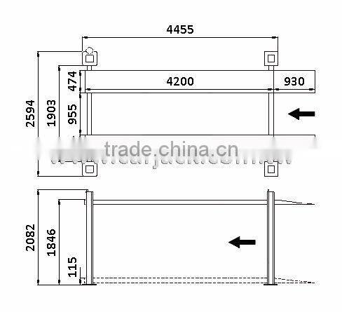 4 Post Parking Lift (Car Stacker) / Electrical double floor 4 post parking device