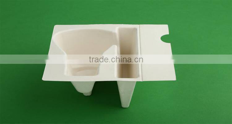 Nontoxic Water-Proof Oil-Resisting Eco-friendly design customize Pulp wheat straw tray