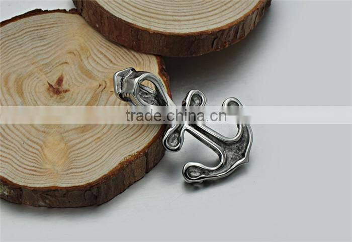 Kindy Jewelry fashion new design stainless steel skull anchor necklace pendant