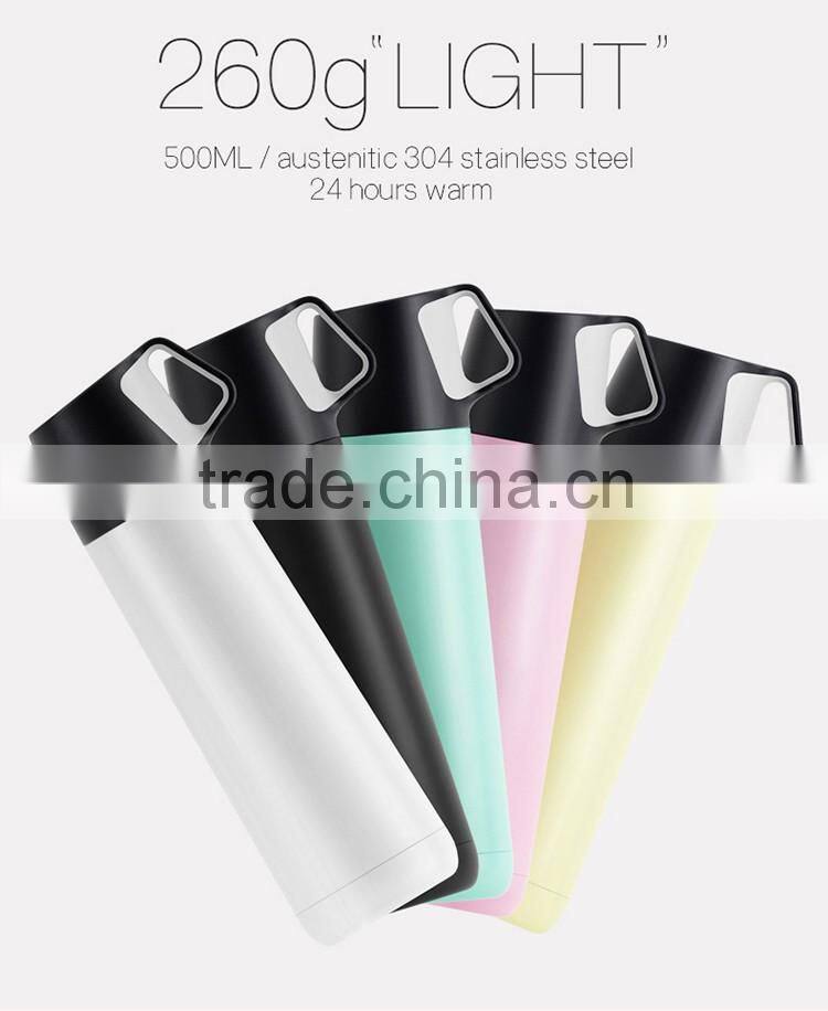 Wholesale 500ml gift with logo stainless steel vacuum bottle/double wall water bottle