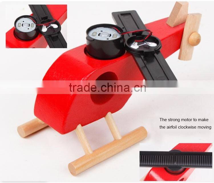 wooden solar energy powered Helicopter educational kit