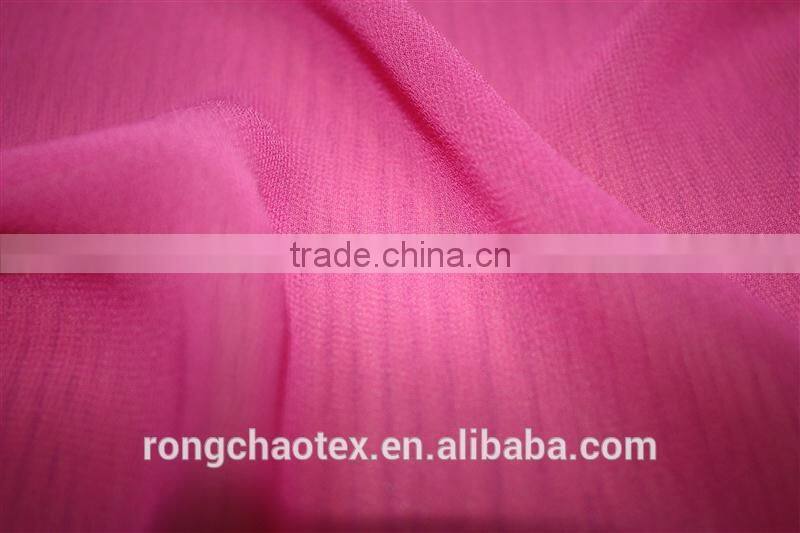 Plastic baroque satin fabric 100% polyester chiffon fabric jubah chiffon with low price