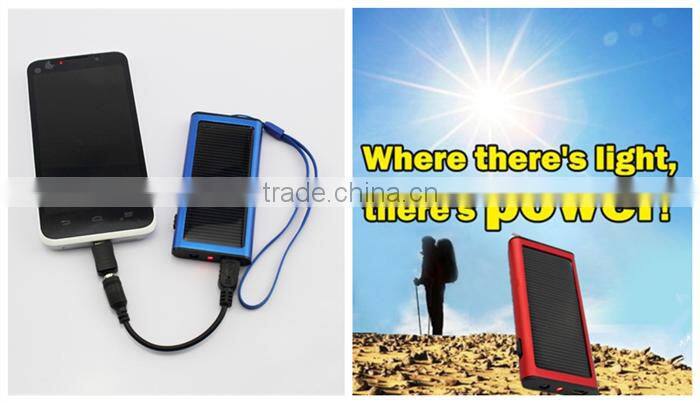 2015 clourful Mobile power bank solar charge power bank for phones mini solar power bank 2000mah