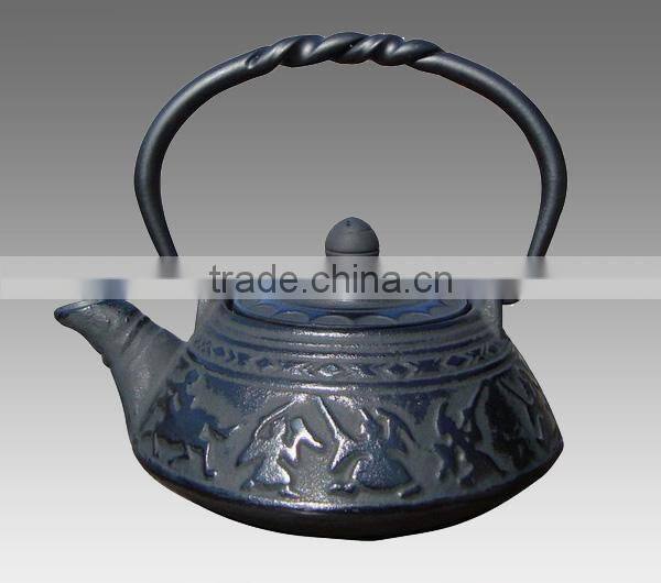 0.55L Hot Cast Iron Tea Kettles with twisted handle
