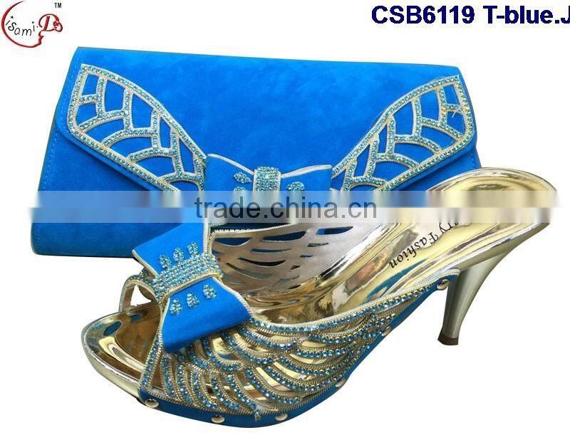 CSB6119 2016 the latest fashion woman italy style high heel sandal shoes with fashionable bags