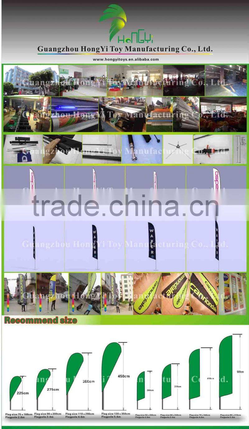 OEM Accepted Eco-Friendly Oxford Cloth Beach Flag Banner