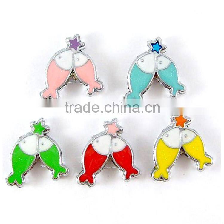 Wholesale Enamel Alloy Capricorn 8mm Slide Charms Animal Shaped Jewelry
