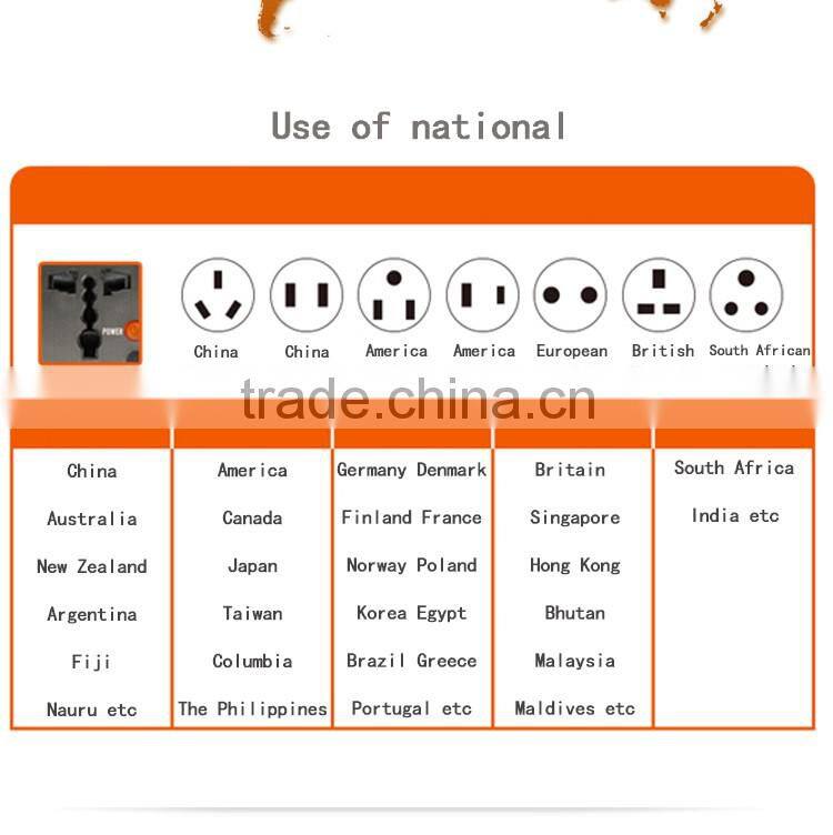 US 2 pin plug universal travel power adaptor