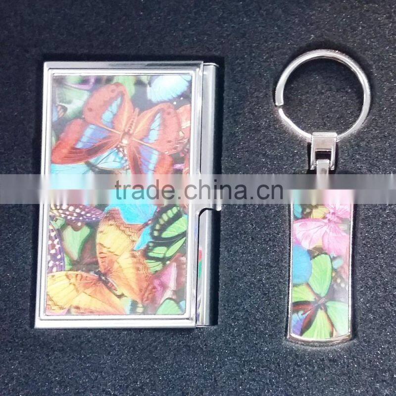 Boxed packaging business pen gift set with card holder and bag hanger