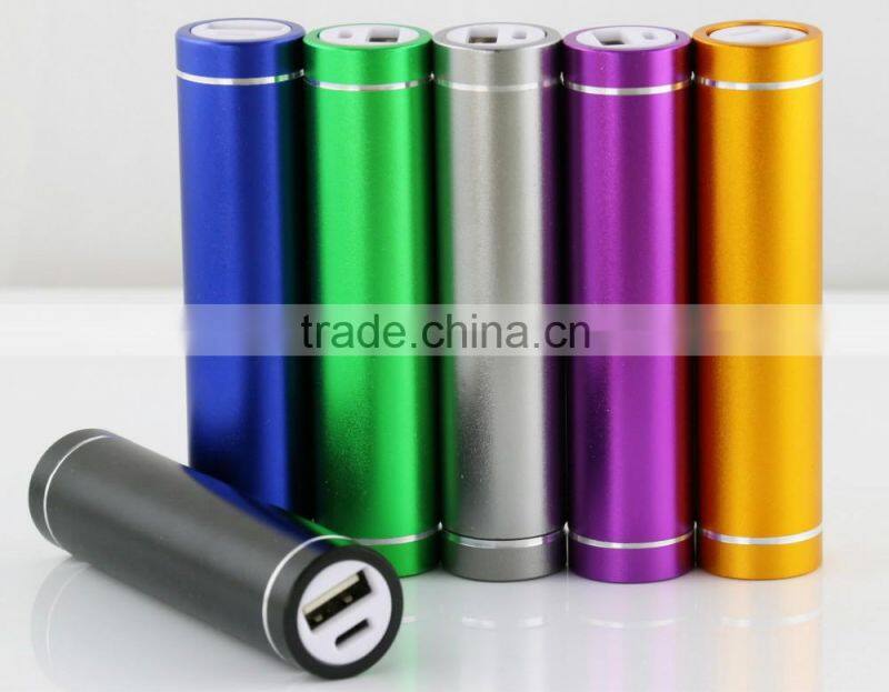 Round shape strong led torch light portable power bank 2000mah mobile custom Fast charge power bank 2600mah with CE FCC ROHS