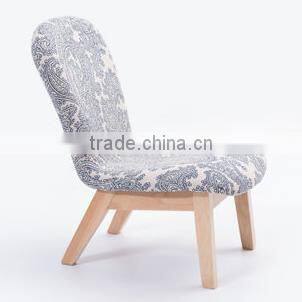 Solid Wood Cloth Chair ,Contracted Wooden Sofa For Living Room