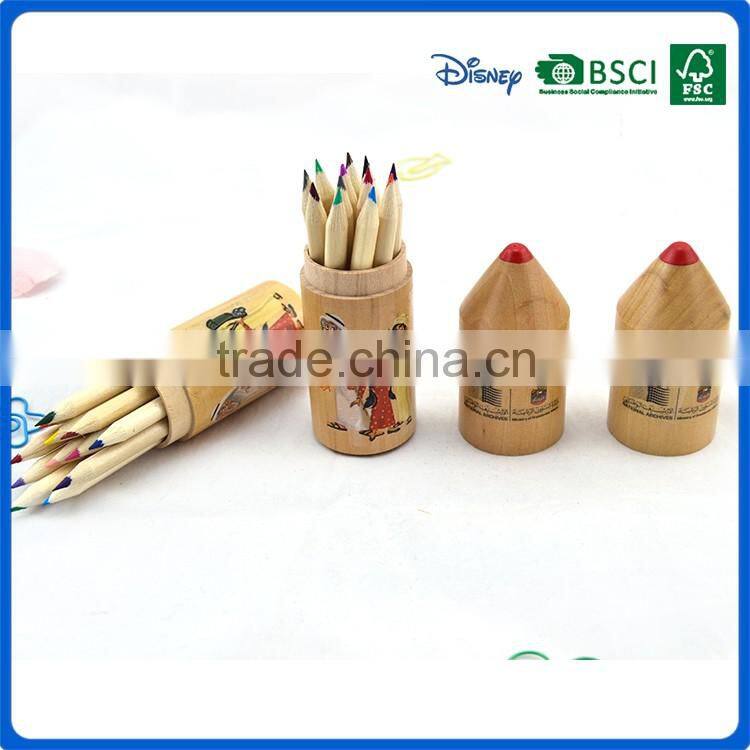 2016 cartoon style 3.5 inch 12 colored pencils into the drawer box