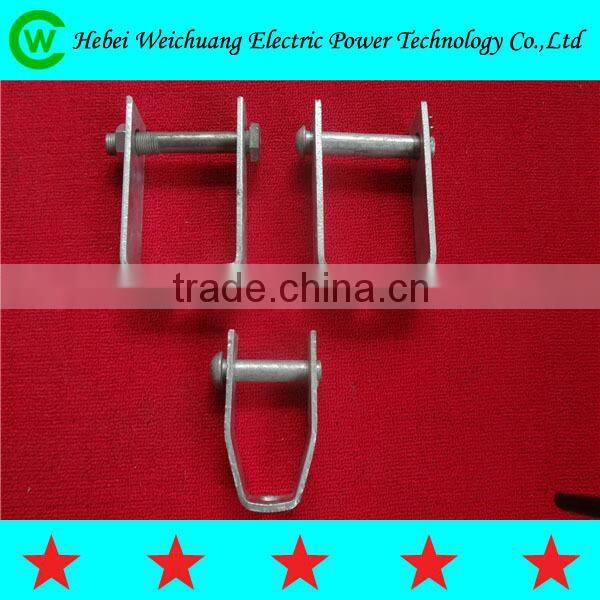 High quality hot dip galvanized insulator D iron / bracket for electric power accessories / cable fitting