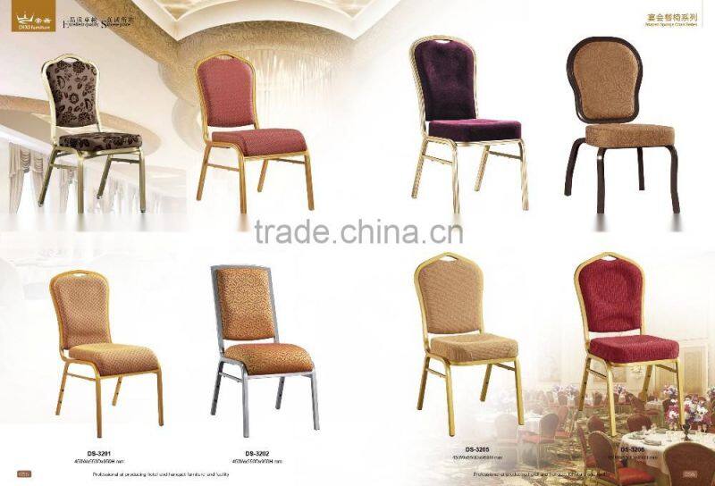 Black and Ivory chair/stacking Iron Hotel Fashionable Banquet Chairs