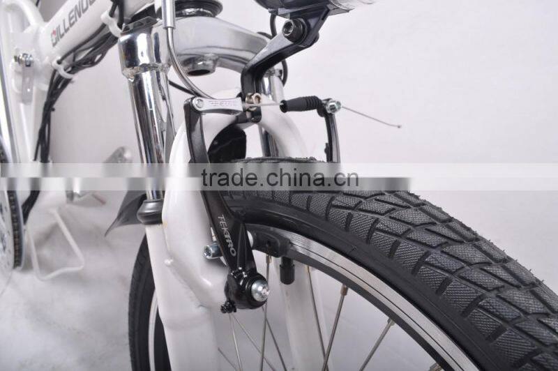 Top E-Cycle Steel Frame Mini Folding Cheap Adult 20inch Chinese KENDA Tire Electric Motor Bike