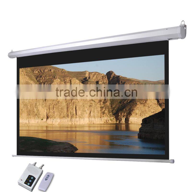 100inch 120 inch 16:9 formate Home Cinema Motorized Projector Screen/Matte White home cinema motorized projection screen