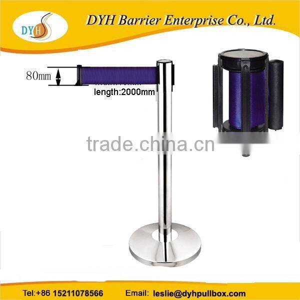 Plastic 80MM belt cassette for crowd control barrier