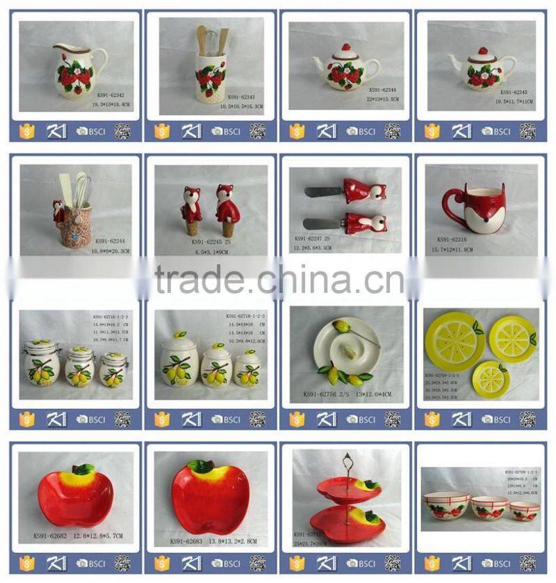 Kinsheng New Product Olive Ceramic Spoon and Ffork Storage Holder