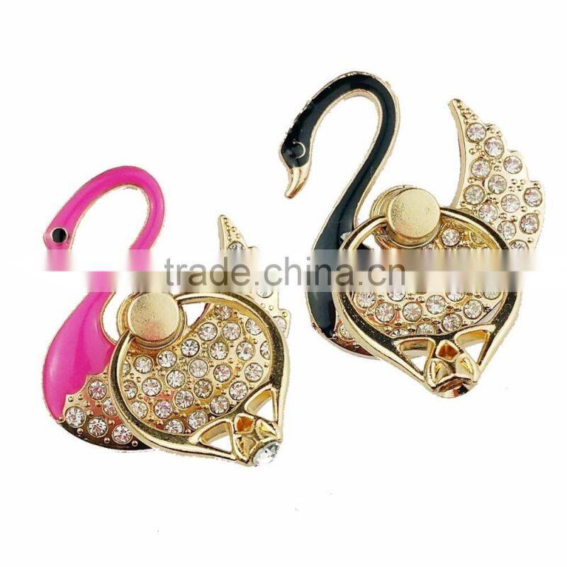 Samco Bling Swan Phone Kickstand Ring Holder, 360 Degree Rotating Ring Phone Holder / Ring Grip for Any Smartphones and Devices