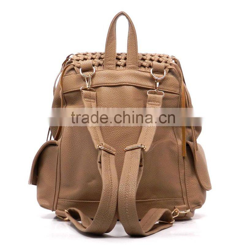 2016 fashion teenage girls perforated wholesale pu backpack and bags
