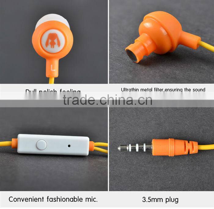 China supplier heavy bass carton funny cute earphone for children student